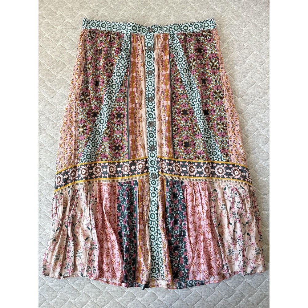 Sundance Pink Multi-Print Maxi Skirt